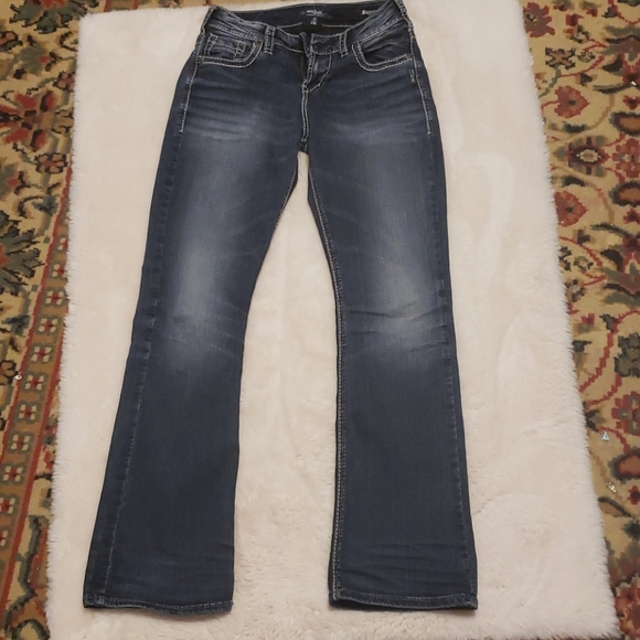 SILVER JEANS Bootcut Dark Wash sz 26 - Picture 5 of 8